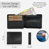 Baur Men's Genuine Leather Wallet with RFID Protection, Landscape Format,
