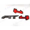 GMC 1PC Gloss Black Red Rear Tailgate AT4 OVERLAY Emblems