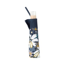 Wpc. 8112-014-002 Folding Umbrella, Blooming Flower, Mini, Navy, Rain Umbrella, Ribs, 19.7 inches (50 cm), Lightweight, Rain or Shine, Women's, Floral Pattern, Stylish, Retro, Clear, Handle, Cute,