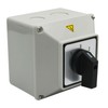 KEYMOO - 32A Changeover Switch with Box, ON-Off-ON 3 Poles