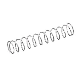 sourcing map Compression Spring, 304 Stainless Steel Compression Springs, Silver Spiral Spring, Steel Spring 5 mm OD 0.4 mm, Cable Size 9 mm, Compressed Length 25 mm, Length 2N Load Capacity, Pack of