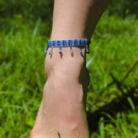 African Royal Blue Anklet | by Woza Moya (Come Spirit of Change) | Handmade by The Hillcrest AIDS Centre Trust Crafters in South Africa
