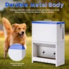 PKNYBZH Galvanized Metal Pet Food Station for Indoor & Outdoor