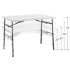 Living and More 4ft Height Adjustable Half Folding Table with