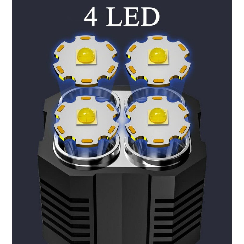 Wrrozz LED Flashlight USB Rechargeable, High Lumens Tactical Light with
