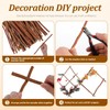 Lurrose Natural Wood Sticks for Crafts 50pcs DIY Art Supplies