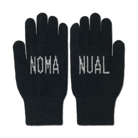 No Manual EMBLEM KNIT GLOVES - BLACK