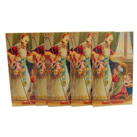Westmon Works St Nicholas Holy Card Set Prayer to Saint Real Santa Classroom Set, Pack of 10