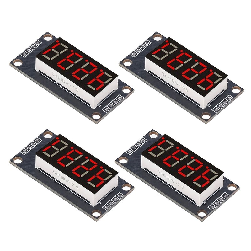4 Sets Digital Tube Display Module LED 4 Digit 7