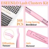 Lash Clusters Kit 168pcs DIY Lash Extension Kit Individual Eyelash