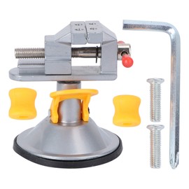 Small Vice Swivel Bench Vice - Mini Table Clamp Small Bench Vice with Suction for Model Making, Woodworking, DIY Craft, Jewelry Making