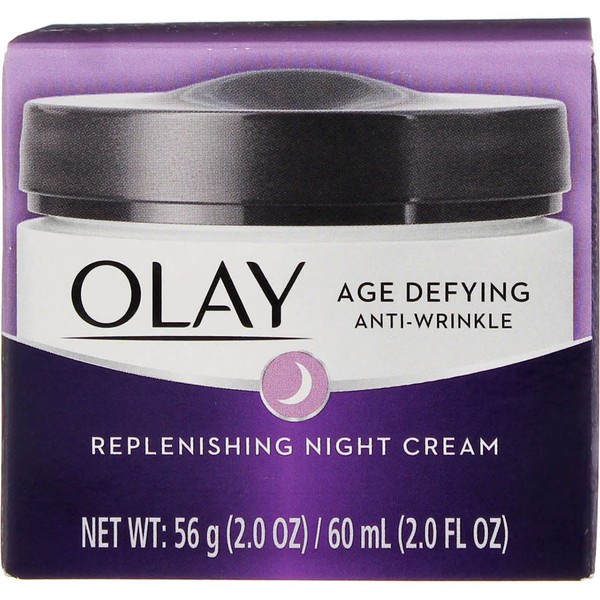 OLAY Age Defying Anti-Wrinkle Replenishing Night Cream 2 oz (Pack