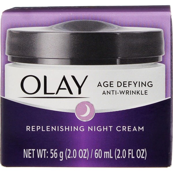 OLAY Age Defying Anti-Wrinkle Replenishing Night Cream 2 oz (Pack of 4)