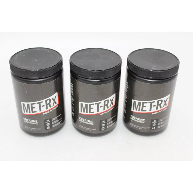 MET-Rx Lot of 3 Met-Rx Creatine Monohydrate Unflavored Powder Expires