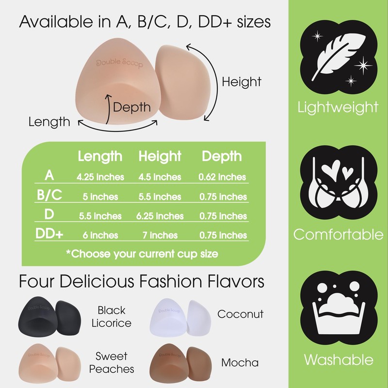 Double Scoop Women's Triangle Push Up Shaper for Bra &