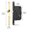 HOCONNIE Recessed Pocket Door Handle Sliding Door Lock and Pull