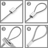 Homefantasy Pack of 50 Press Clamps, 8 mm, Aluminium Crimping
