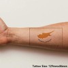 Large 'Cyprus Flag' Temporary Tattoo (TO00030725)