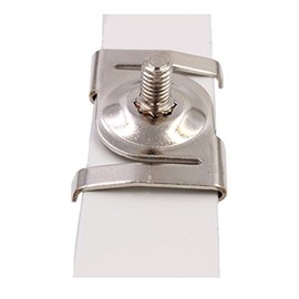 10 x Ceiling Clip M6 for Odenwald Ceiling Rails, Suitable for Grid Ceilings without Drilling, with Threaded Bolts M6 x 10 mm, Nickel-Plated