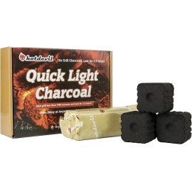 Hotdevil Quick Light Charcoal Instant Light Hardwood Lump Charcoal Hookah Charco