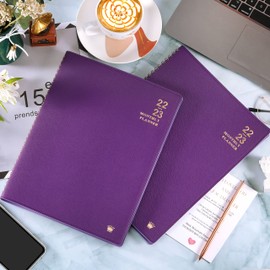 2022-2023 Monthly Planner - 18-Month Planner/Calendar 2022-2023 with Tabs, Jul 2022 - Dec 2023, 8.86" x 11.4", Faux Leather, Pocket, Passwords, 15 Note Pages, Twin-Wire Binding, Thick Paper - Purple