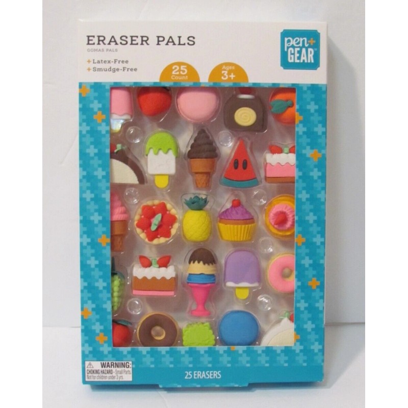 Pen+Gear NEW Pen+Gear Eraser Pals Sweets/Dessert