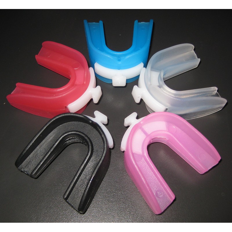 BAY® CE double pink sports mouth guard with hygiene box