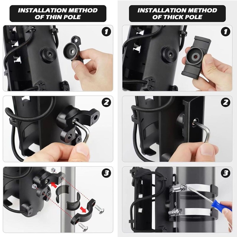 Motorcycle ATV Cup Holder, Motorcycle Drink Holder Adjustable for UTV