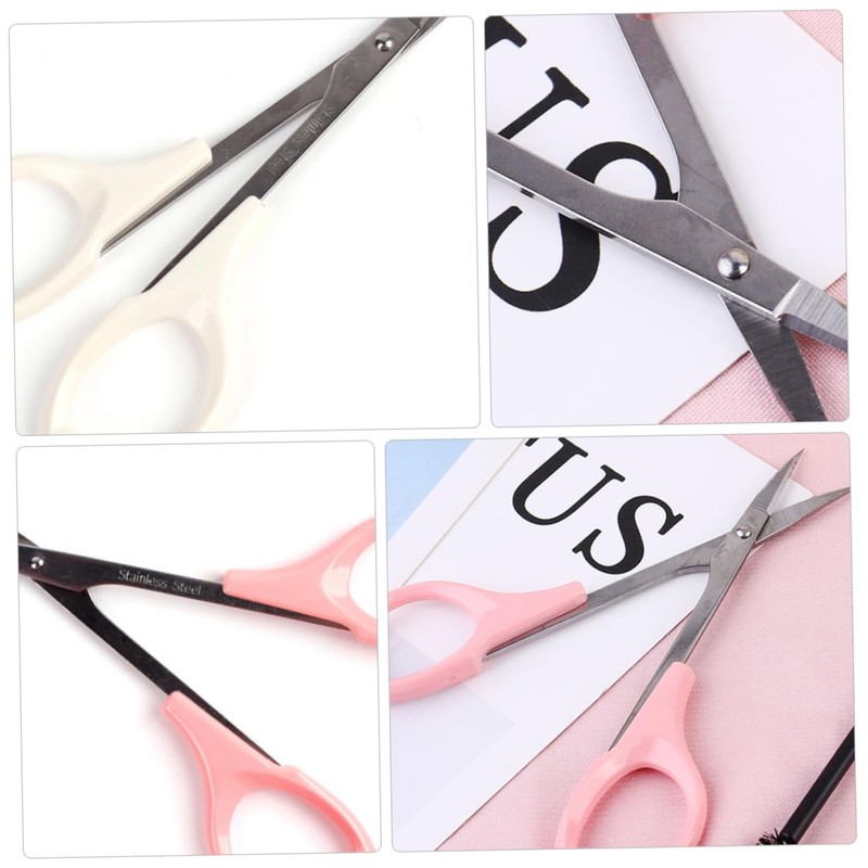 Ipetboom 3sets 2pcs High Scissors Eyebrow Eyelash Trimmer with Ergonomic