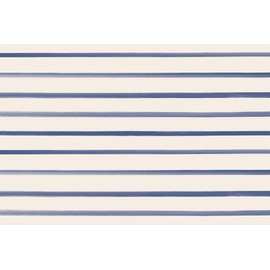 Hester and Cook Disposable Paper Placemats for Dining Table - Navy Striped Square Place Mats for Parties - 24 Sheets Per Pad American Made