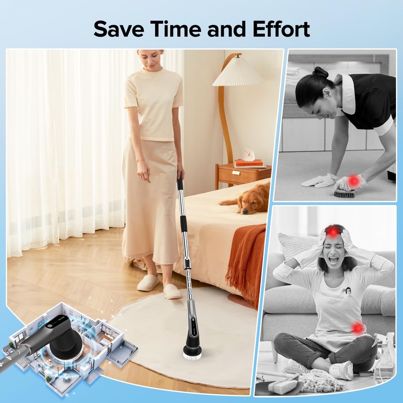 Dreazu G2-Pro Electric Spin Scrubber - IPX7 Waterproof 12-in-1 Shower