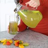 Abdodar 88oz Glass Pitcher with Lid and Handle - High