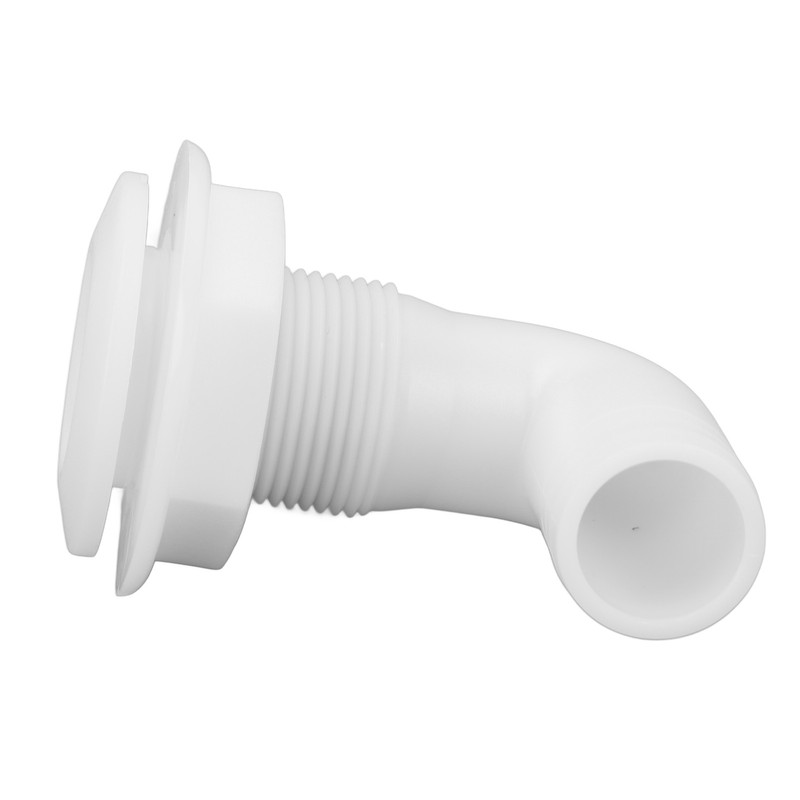 Marine Thru Hull Connector Leakproof Ergonomic Reliable Rugged 90° Thru