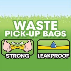Bags On Board Dog Poop Bags | Strong, Leak Proof Dog Waste Bags | 9 x14 Inch Blue Bags