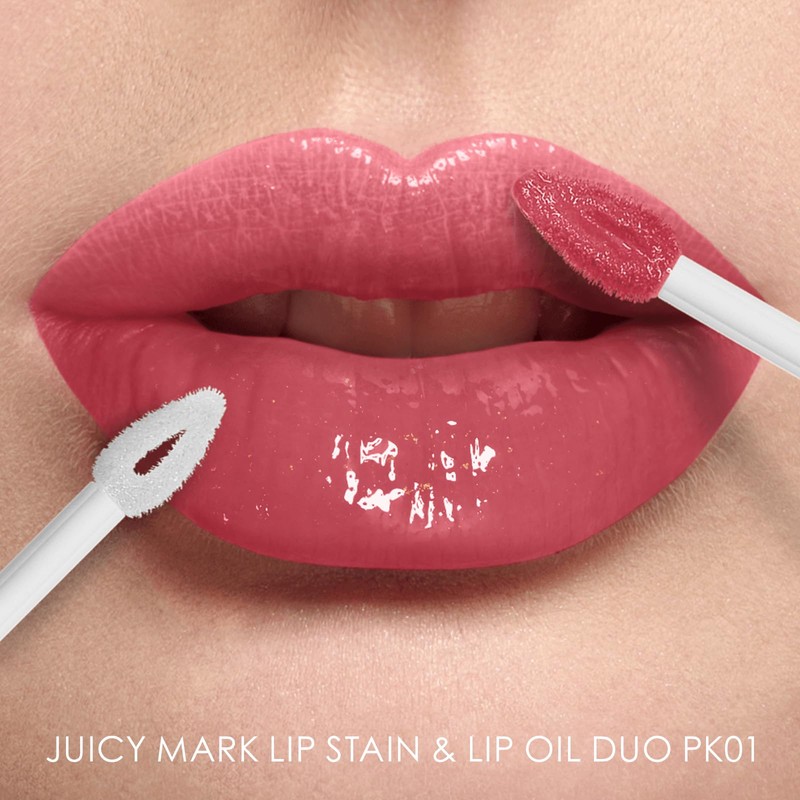 FOCALLURE 2-in-1 Lip Stain & Gloss Oil, Long-Lasting Transfer Proof