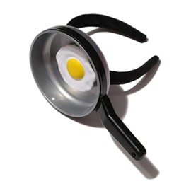 SUNGOOYUE Cute High Simulation Funny Pan Headband for Makeup Women (Fried Egg)