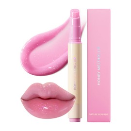 Nature Republic Nature Republic HONEY MELTING LIP GLITTER (13 AURORA) SOFT LIP STICK Hydrating jelly Gloss, Moisturizing balms, Shine Glimmer Finish, Shimmery-Sheer tint, korean make up