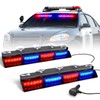 HLauto 6Z4J Emergency Dash Strobe Lights: 2x16.8 inch Red Blue