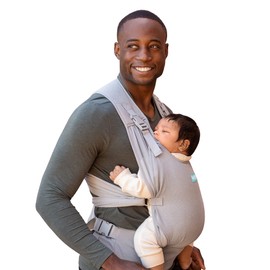 Moby Cloud Ultra-Light Hybrid Carrier | Baby Carrier for Mothers, Fathers & Caregivers | Newborn - Toddler Carrier | Baby Holder, Carry Infants up to 33lbs | Lightweight | Machine Washable | Whisper
