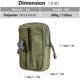 JEELAD Dump Pouch, Multi-functional Pouch, Molle Compatible, Smartphone, EDC Pouch, Belt Pouch, Men's, Small Items, Tally Pouch, Fishing, Survival, Outdoors, Fishing, Climbing, Sports
