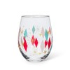 Abbott Collection Home 27-BOWLERAMA-SG Diamond Stemless Goblet, 5 inches high,