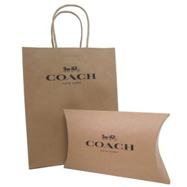 Coach Paper Bag (S Size) + Gift Box Set of 2, Present, Small Items (Key Holder, Key Case, Mini Mini Wallet, Etc), Brown, Brown, Braun
