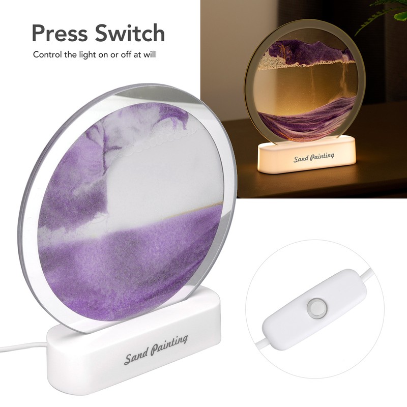Quicksand Painting Light USB Plug in Eye Protection Art Decoration