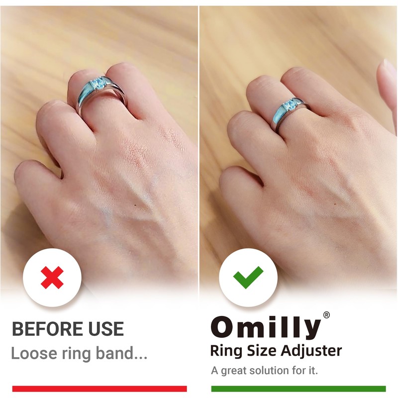 Omilly Ring Sizers for Loose Rings, 144-Pack 16 Sizes 6