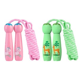 TVSVKWE 2 Pieces Of Children'S Adjustable Skipping Rope, Sports And Fitness Supplies, Students' Skipping Rope, Children'S Skipping Rope Exercises, And Sports Equipment (Pink, Green).