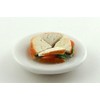 Melody Jane Dollhouse Salmon Red & Cucumber Sandwich on a