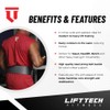 Lift Tech Fitness 4" Padded Leather Weight Lifting Belt -