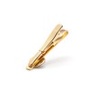 Classic circle tie clips; occasions gifts love for men (gold-plated-base)