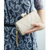 niana Party Bag, Clutch Bag, Handbag, Pearl, Satin, beige