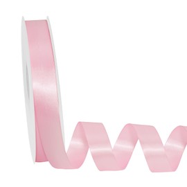 LaRibbons Pink Satin Ribbon 1 Inch x 100 Yards - Double Sided Silk Ribbon for Gift Wrapping Wedding Decoration Bows Bouquet Floral Arrangement Crafts